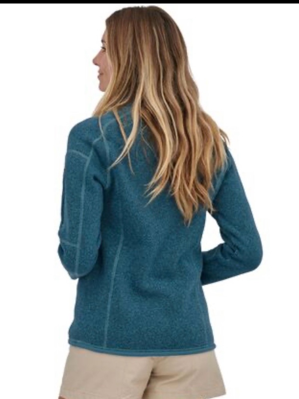 Patagonia Better Sweater Women's 1/4 Zip Fleece Pullover — Abalone Blue (Teal) - Picture 6 of 7